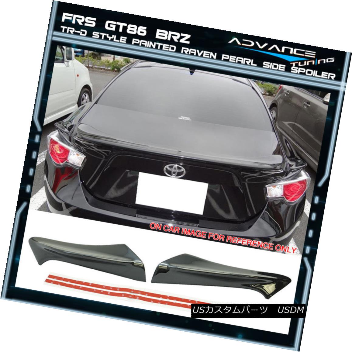 エアロパーツ Fit FRS GT86 FT86 BRZ TR-D OEM Painted Color # D4S Raven Pearl JDM Side Spoiler フィットFRS GT86 FT86 BRZ TR-D OEM塗装カラー＃D4SレイヴンパールJDMサイドスポイラー 【並行輸入品】