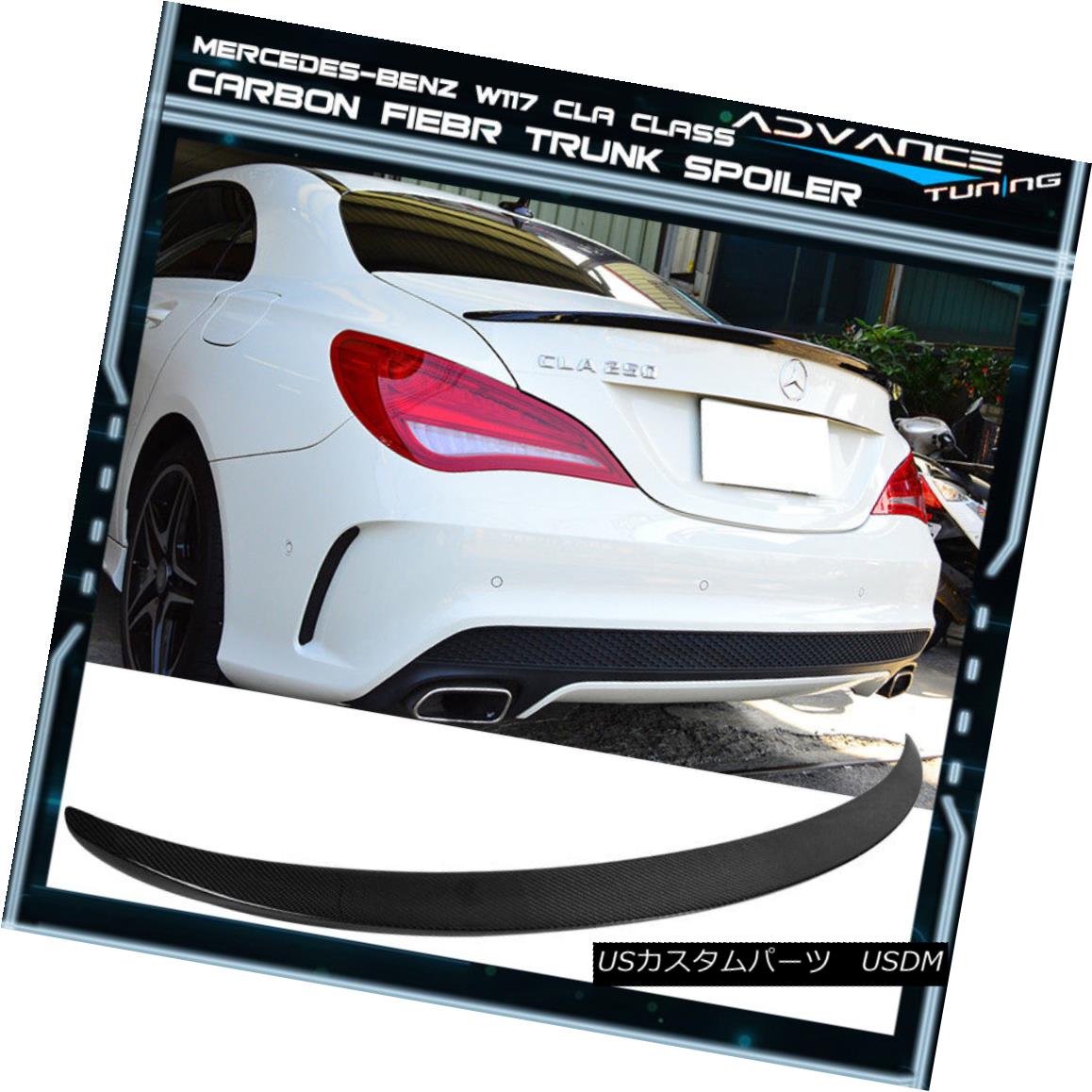 エアロパーツ 14-18 Benz W117 CLA Class Sedan 4Dr AMG Style Trunk Spoiler Wing - Carbon Fiber 14-18ベンツW117 CLAクラスセダン4Dr AMGスタイルトランク・スポイラー・ウィング - カーボン・ファイバー 【並行輸入品】|カスタムパーツ WORLD倉庫