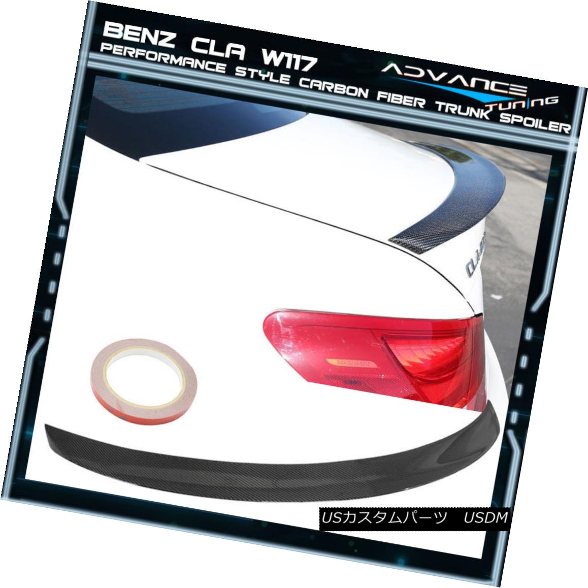 エアロパーツ 13-18 Benz CLA W117 4D P Style Carbon Fiber CF Trunk Spoiler 13-18ベンツCLA W117 4D Pスタイル炭素繊維CFトランク・スポイラー 【並行輸入品】|カスタムパーツ WORLD倉庫
