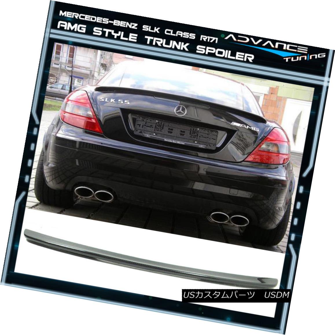 エアロパーツ 05-10 Benz SLK Class R171 AMG Style Trunk Spoiler Wing - Carbon Fiber (CF) 05-10ベンツSLKクラスR171 AMGスタイルトランク・スポイラー・ウィング - 炭素繊維（CF） 【並行輸入品】｜カスタムパーツ WORLD倉庫
