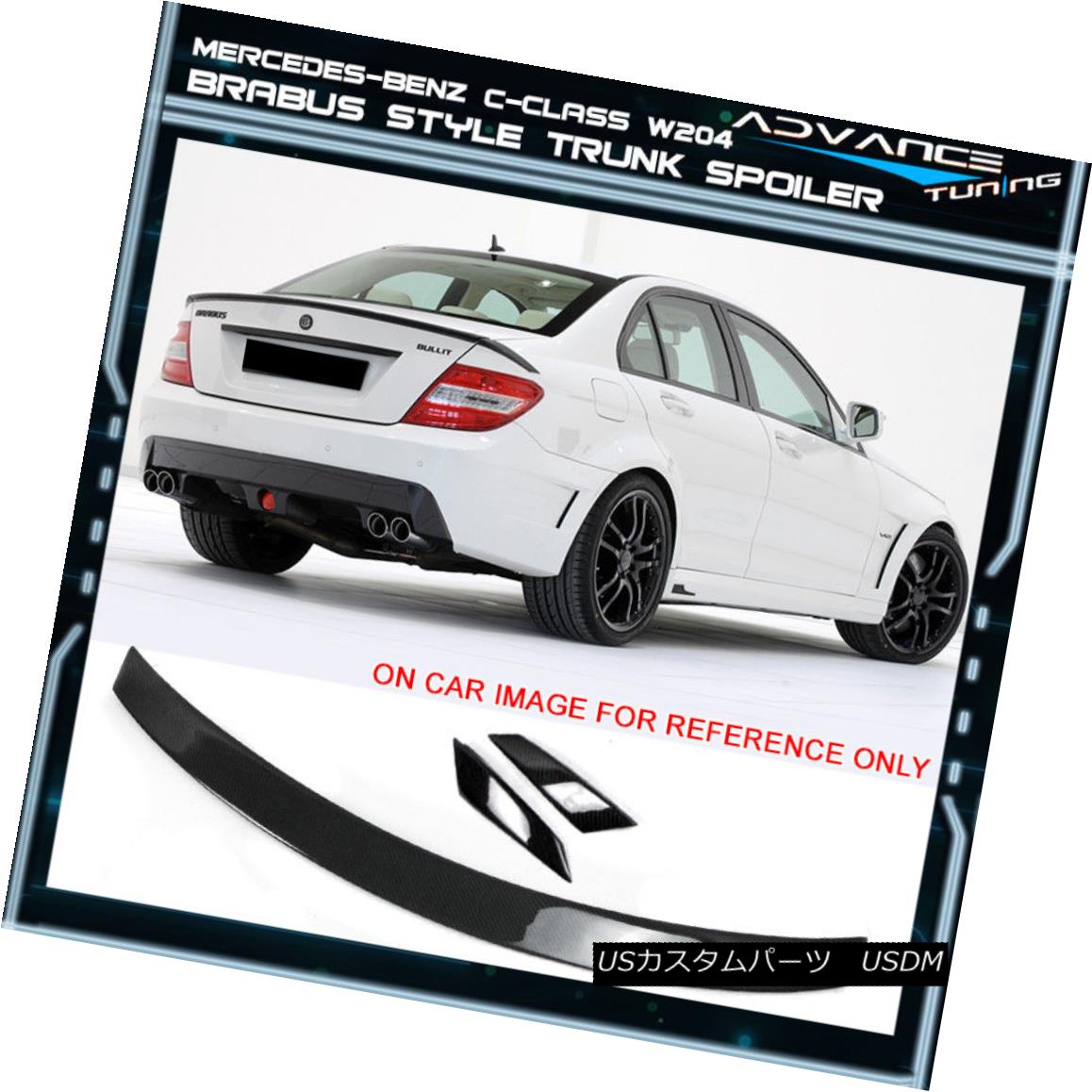 エアロパーツ 08-14 Benz C-Class W204 B Style Trunk Spoiler Wing - Carbon Fiber (CF) 08-14ベンツCクラスW204 Bスタイルトランク・スポイラー・ウィング - 炭素繊維（CF） 【並行輸入品】｜カスタムパーツ WORLD倉庫