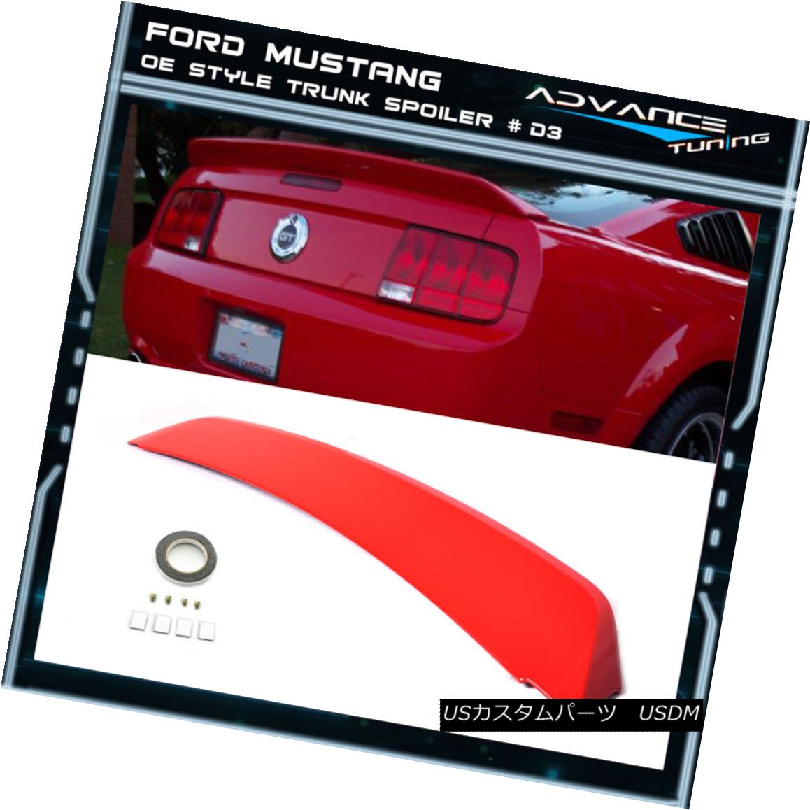エアロパーツ 05-09 Mustang OE Style Trunk Spoiler ABS OEM Painted Color # D3 Colorado Red 05-09マスタングOEスタイルトランクスポイラーABS OEM塗装カラー#D3コロラドレッド 【並行輸入品】|カスタムパーツ WORLD倉庫
