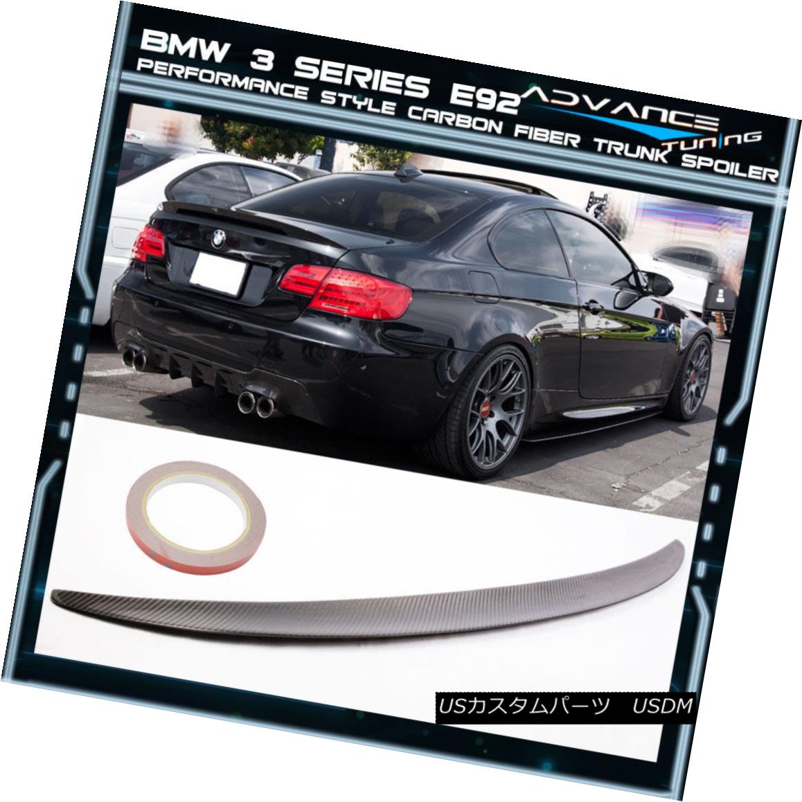 エアロパーツ 07-13 BMW 3 Series E92 2D P Style Carbon Fiber CF Trunk Spoiler 07-13 BMW 3シリーズE92 2D Pスタイル炭素繊維CFトランク・スポイラー 【並行輸入品】｜カスタムパーツ WORLD倉庫