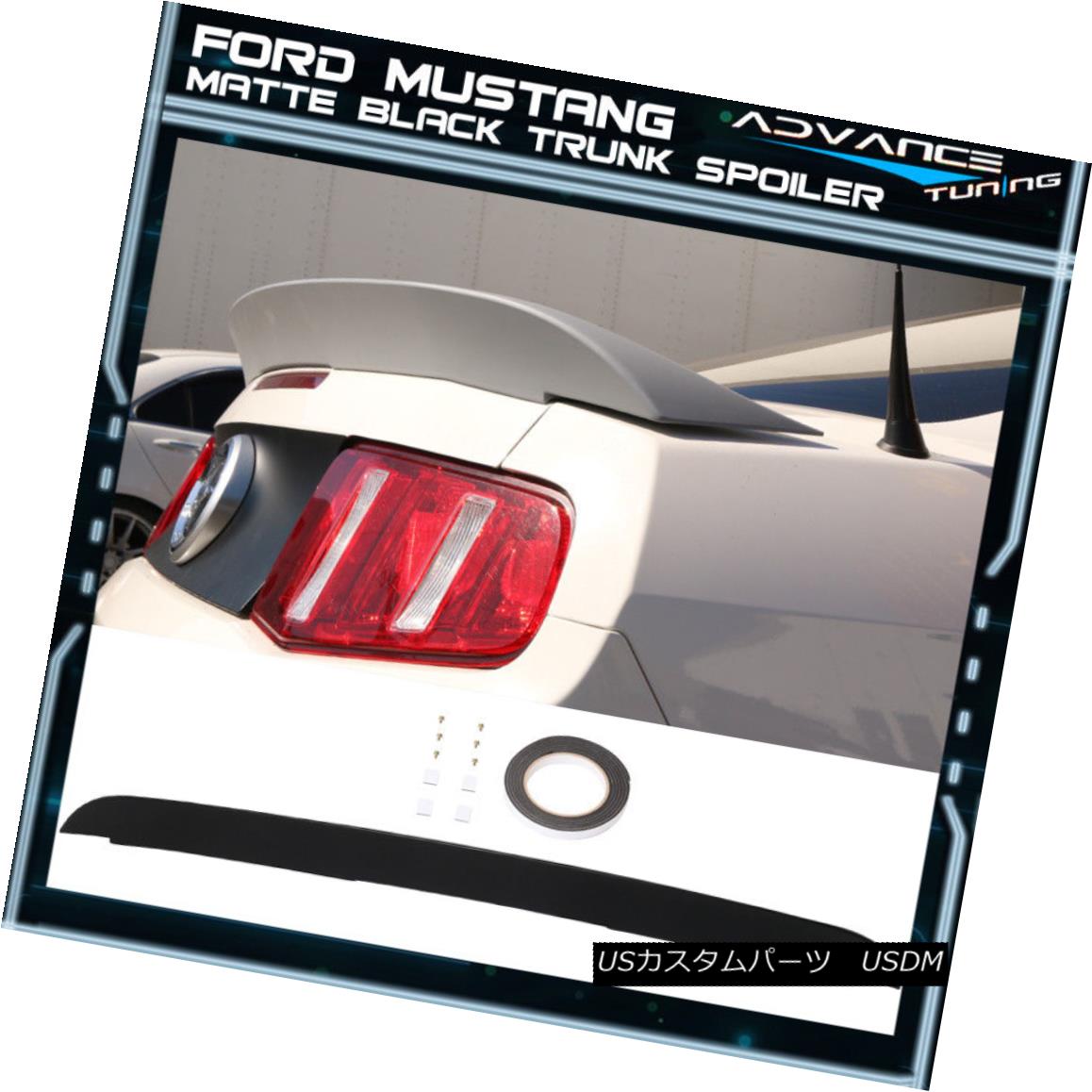 エアロパーツ 10-14 Ford Mustang GT 500 Cobra Matte Black Trunk Spoiler Wing Duck Tail - ABS 10-14フォードマスタングGT 500コブラマットブラックトランクスポイラーウイングダックテール - ABS 【並行輸入品】｜カスタムパーツ WORLD倉庫