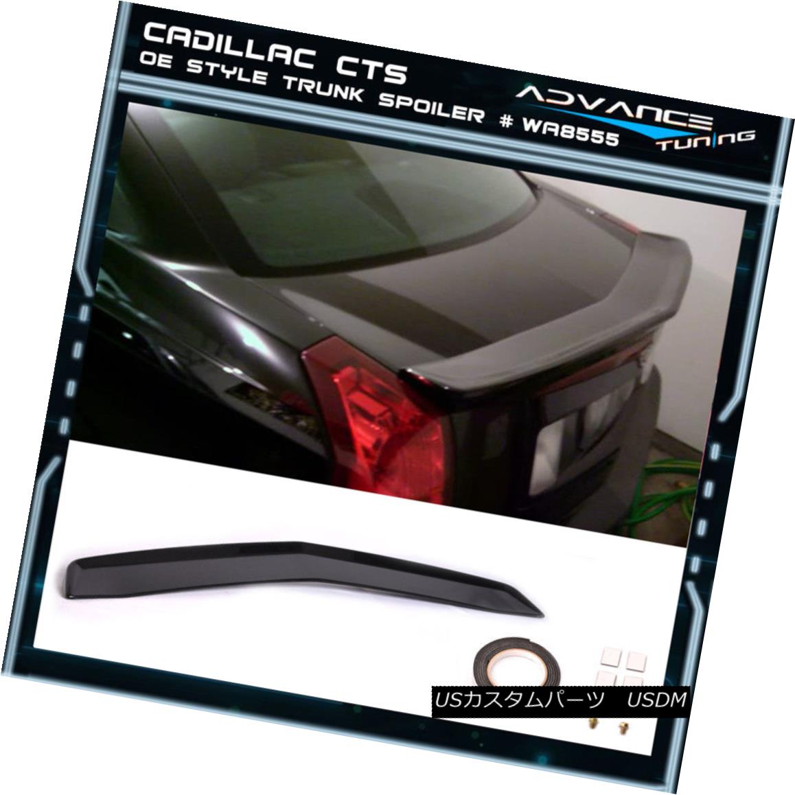 エアロパーツ 03-07 Cadillac CTS 4Dr OEM Painted Color ABS Trunk Spoiler # WA8555 Black 03-07キャデラックCTS 4Dr OEM塗装カラーABSトランクスポイラー＃WA8555ブラック 【並行輸入品】