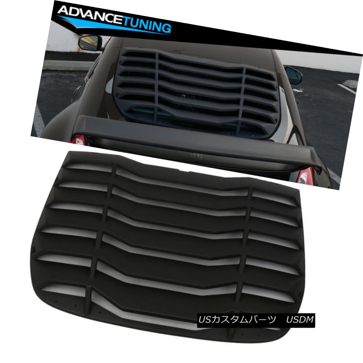 エアロパーツ Fits 09-17 Nissan 370Z IKON Rear Window Louver Cover ABS フィット09-17日産370Z IKONリアウィンドウルーバカバーABS 【並行輸入品】