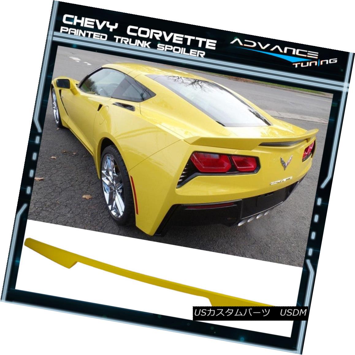 エアロパーツ 14-18 Corvette C7 Trunk Spoiler Painted Velocity Yellow Tintcoat WA300N 14-18コルベットC7トランク・スポイラー・ペイント・ベロシティ・イエロー・ティントコートWA300N 【並行輸入品】｜カスタムパーツ WORLD倉庫 111,760円