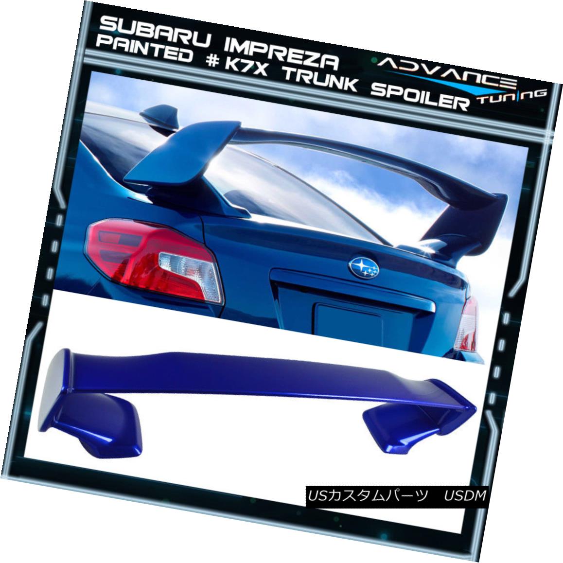 エアロパーツ Fits 15-18 Subaru WRX STI OE Style Painted #K7X Wr Blue Pearl Trunk Spoiler Wing フィット15-18スバルWRX STI OEスタイル＃K7X Wrブルーパールトランクスポイラーウイング 【並行輸入品】 139,645円