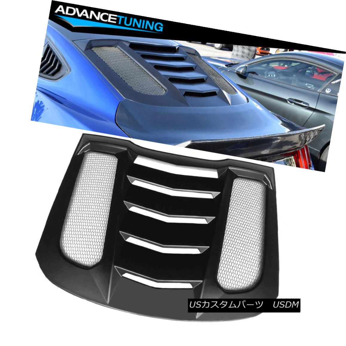 エアロパーツ Fits 15-17 Ford Mustang IKON V2 ABS Rear Window Louver フィット15-17フォードマスタングIKON V2 ABSリアウィンドウルーバー 【並行輸入品】