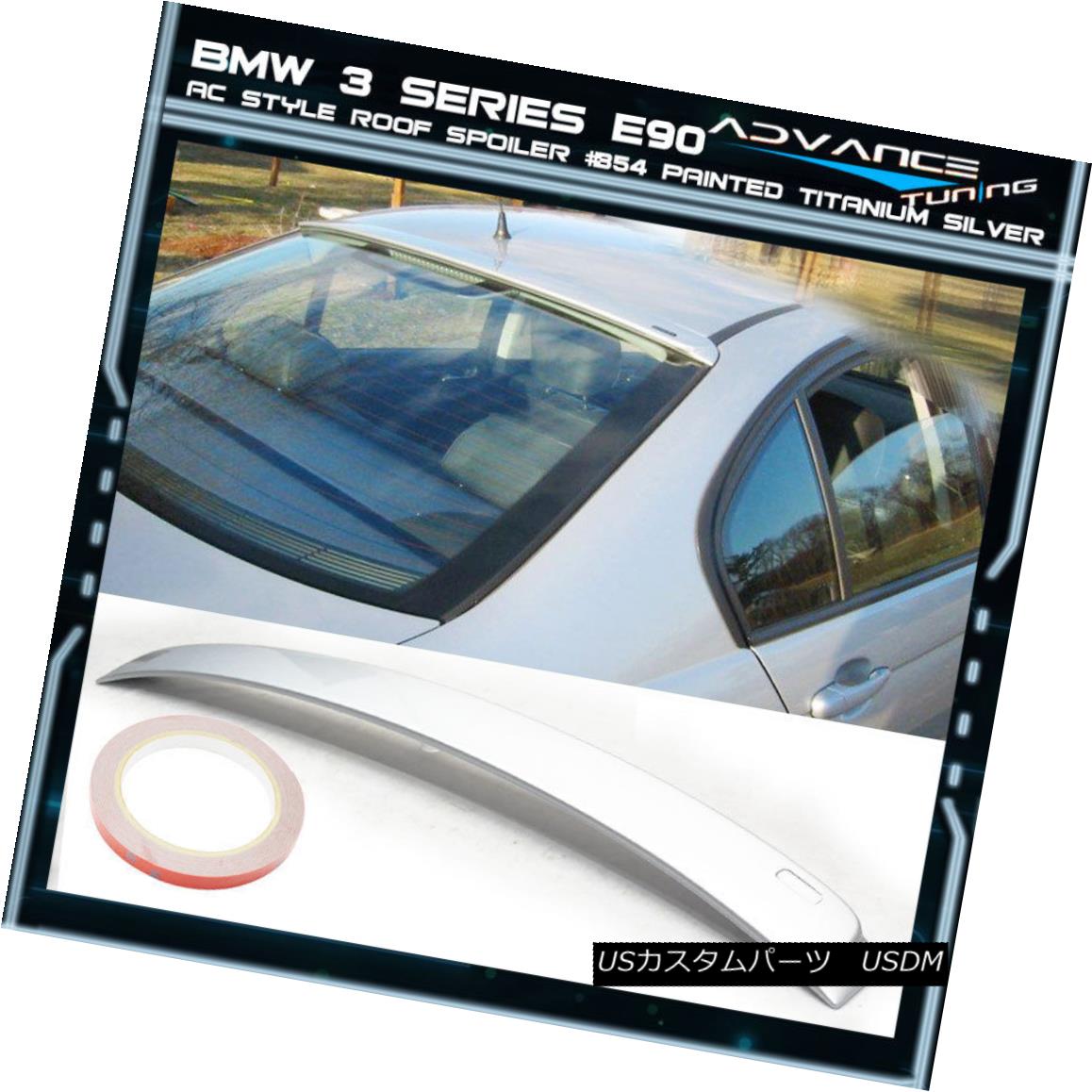 エアロパーツ 06-11 3 Series E90 4D AC Roof Spoiler OEM Painted Color # 354 Titanium Silver 06-11 3シリーズE90 4D ACルーフスポイラーOEM塗装カラー＃354チタンシルバー 【並行輸入品】