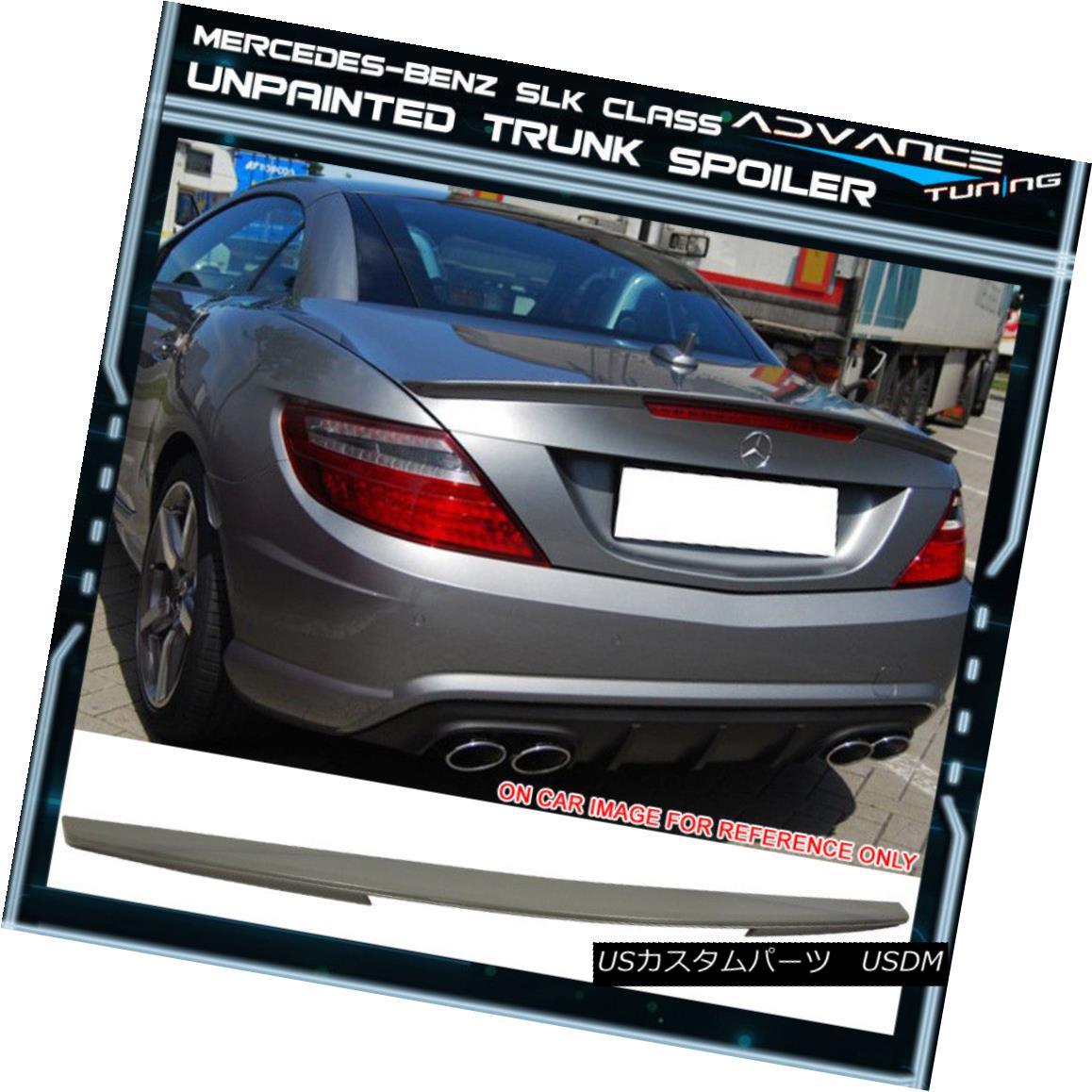エアロパーツ 11-15 Benz SLK Class R172 2Dr AMG Style Unpainted Trunk Spoiler - ABS 11-15ベンツSLKクラスR172 2Dr AMGスタイル未塗装トランクスポイラー - ABS 【並行輸入品】｜カスタムパーツ WORLD倉庫