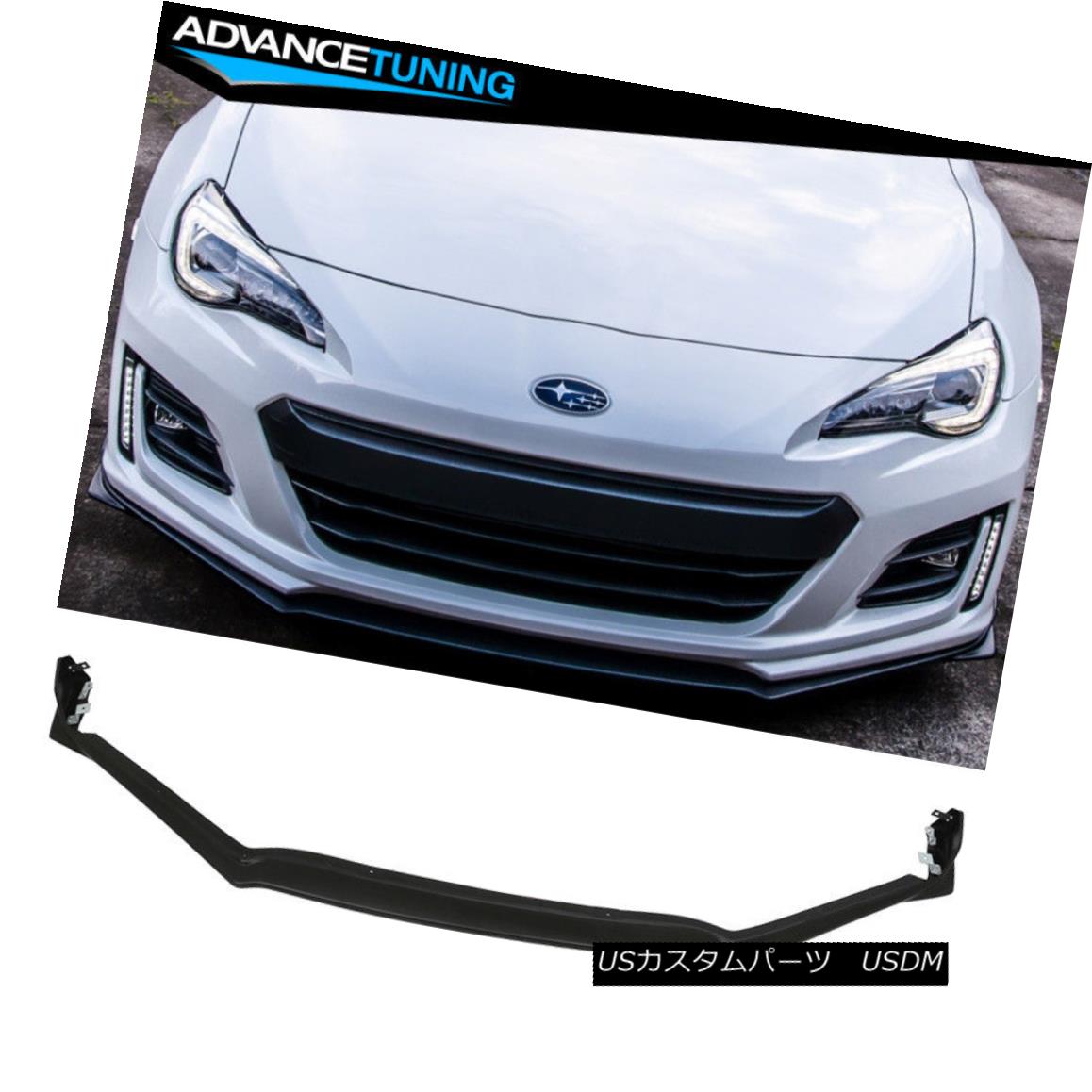 エアロパーツ Fits 17-18 Subaru BRZ STI Style Front Bumper Lip Spoiler Bodykit PU フィット17-18スバルBRZ STIスタイルフロントバンパーリップスポイラーボディキットPU 【並行輸入品】