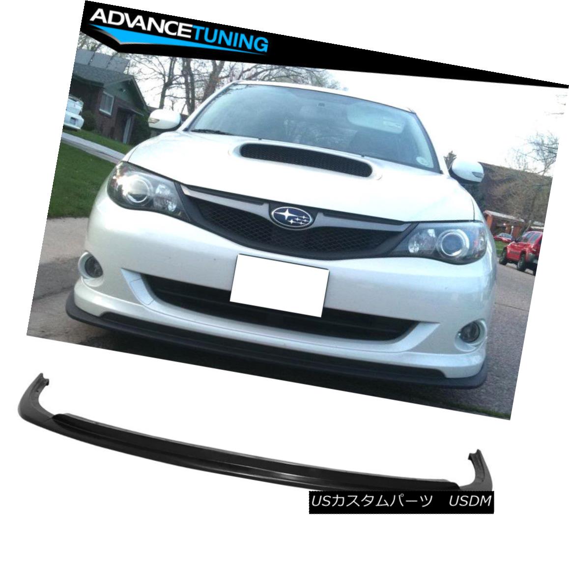 エアロパーツ Fits 08-10 Subaru Impreza WRX Premium CS Style Front Bumper Lip Spoiler PU フィット08-10スバルインプレッサWRXプレミアムCSスタイルフロントバンパーリップスポイラーPU 【並行輸入品】｜カスタムパーツ WORLD倉庫