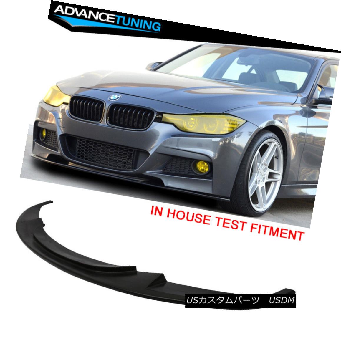 エアロパーツ For 12-18 BMW F30 3 Series DP Style Front Bumper Lip Unpainted - PU 12-18 BMW F30 3シリーズDPスタイルフロントバンパーリップ未塗装 - PU 【並行輸入品】