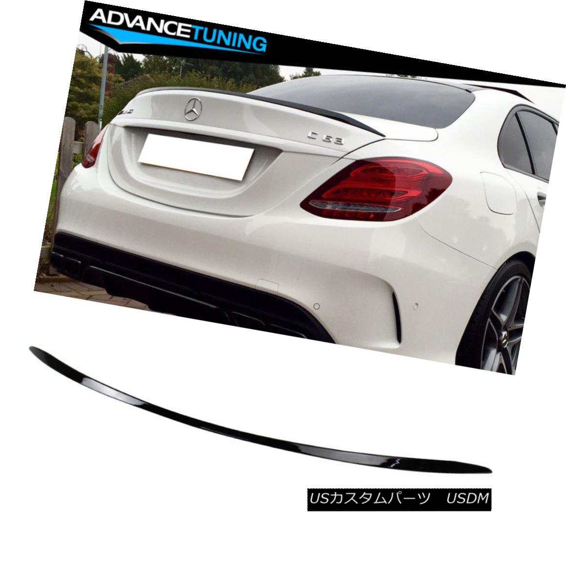 エアロパーツ Fits 15-18 W205 C Class OE Factory Trunk Spoiler OEM Painted Color #040 Black フィット15-18 W205 CクラスOE工場のトランク・スポイラーOEM塗装カラー＃040黒 【並行輸入品】｜カスタムパーツ WORLD倉庫