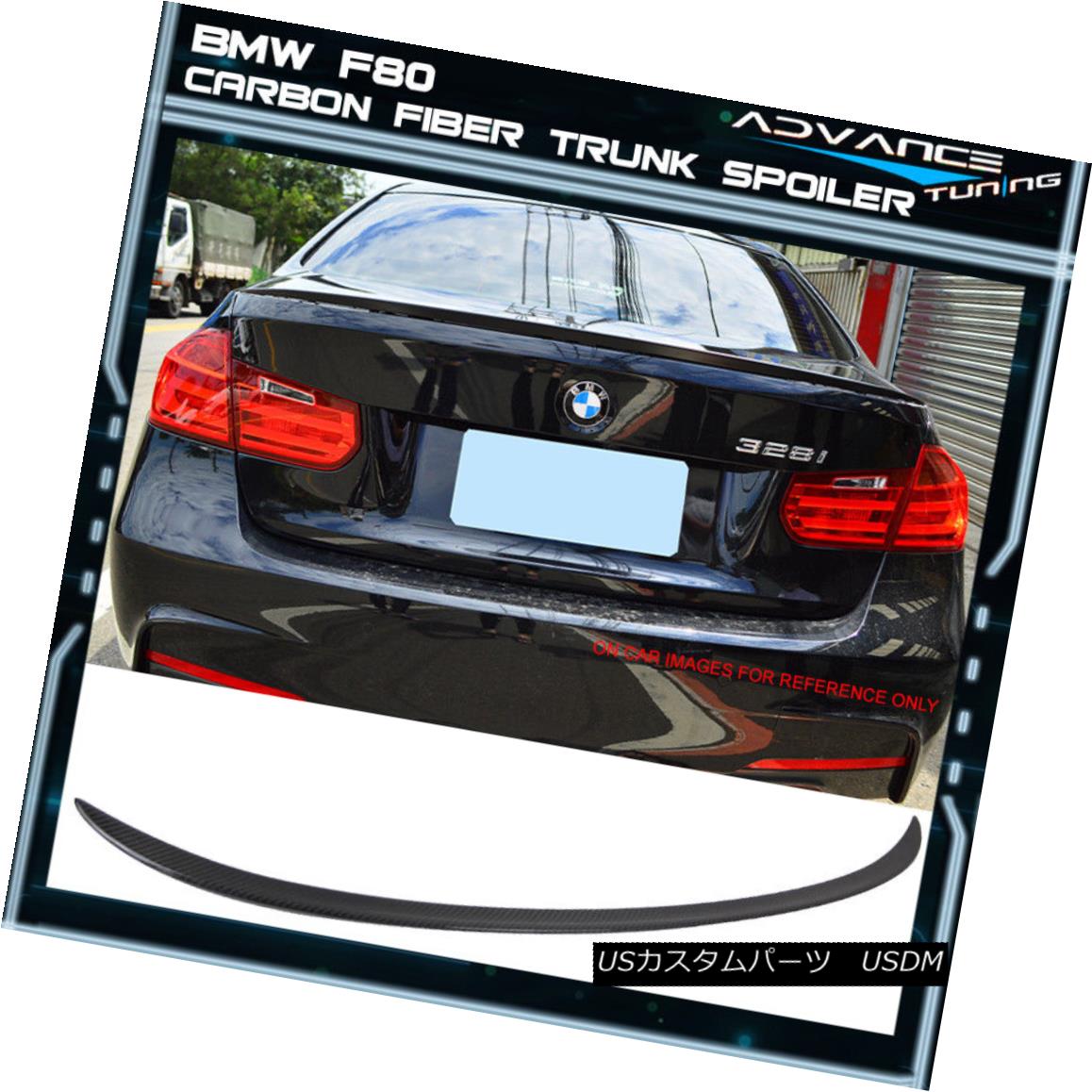 エアロパーツ Fits 14-17 BMW 3-Series F80 4Dr Sedan M3 Style Trunk Spoiler - Carbon Fiber (CF) フィット14-17 BMW 3シリーズF80 4DrセダンM3スタイルトランクスポイラー - 炭素繊維(CF) 【並行輸入品】|カスタムパーツ WORLD倉庫