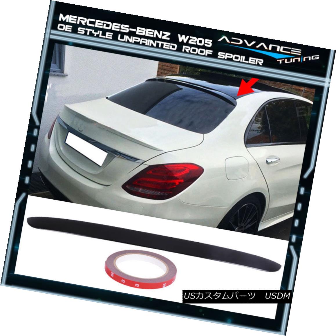 エアロパーツ 15-17 Mercedes Benz C Class W205 OE Style ABS Black Rear Roof Spoiler Wing 15-17メルセデスベンツCクラスW205 OEスタイルABSブラックリアルーフスポイラーウイング 【並行輸入品】|カスタムパーツ WORLD倉庫