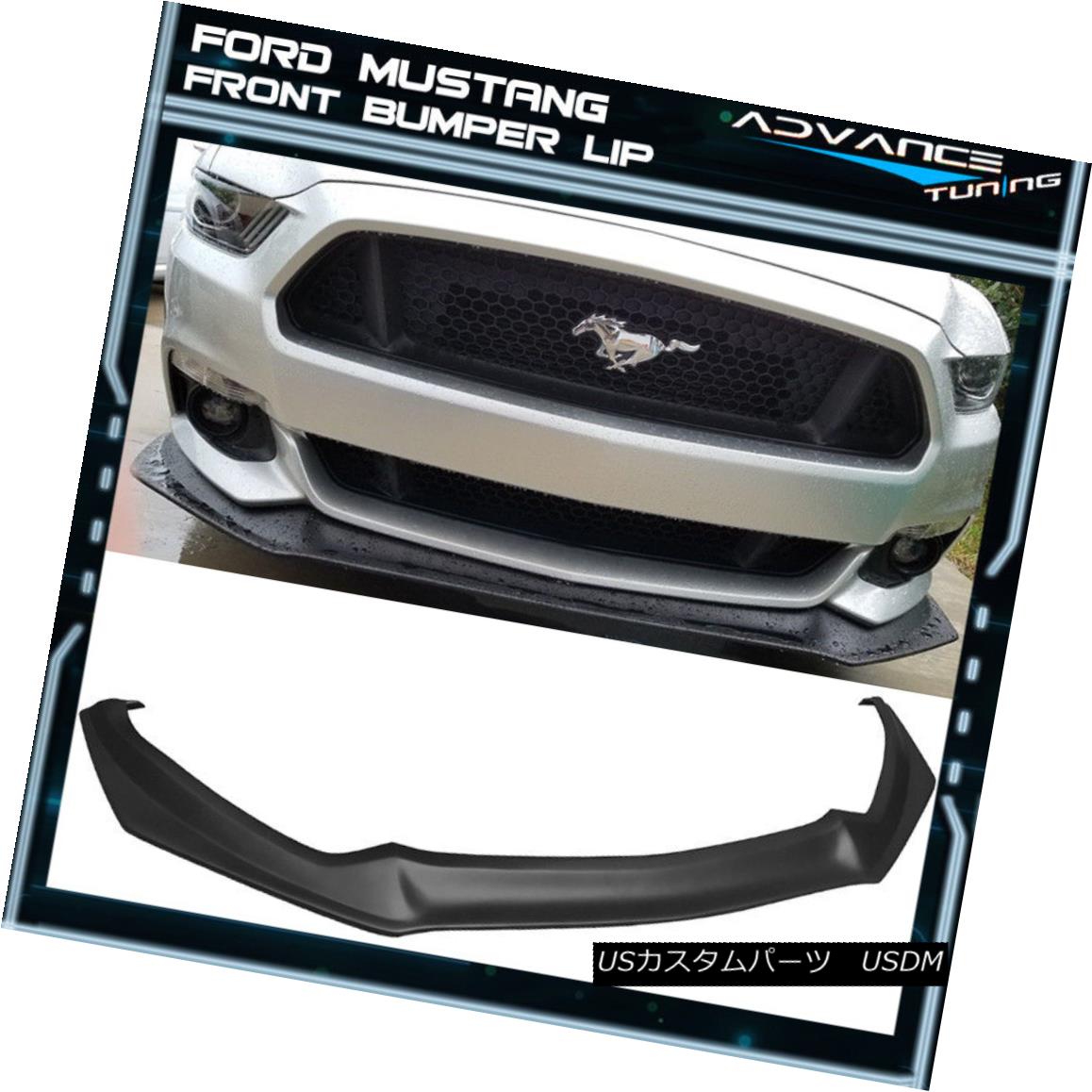 エアロ一部分 For 15 17 Ford Mustang Front Bumper Lip Unpainted Black Pp 15 17 フォードマスタングフロントバンパーリップ未塗る黒人 Pp目当 Cuisineaustralia Com