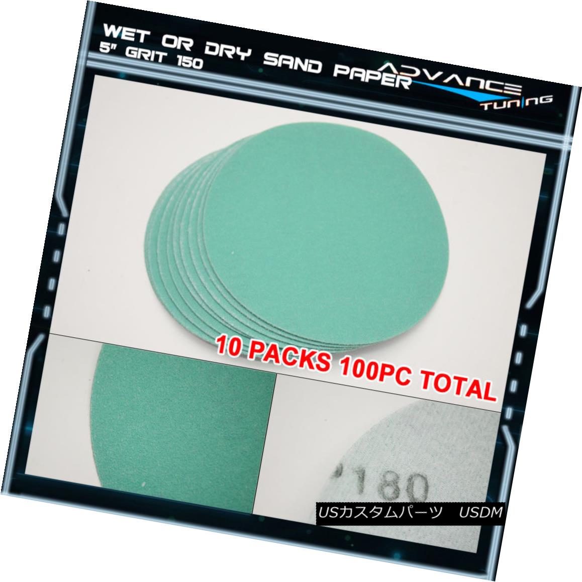 エアロパーツ Disc 180 Grit 5 PSA Auto Sanding Paper Sheets Repair Sandpaper Magic Tape 100PC ディスク180グリット5 PSAオートサンディングペーパーシート修復サンドペーパーマジックテープ100PC 【並行輸入品】