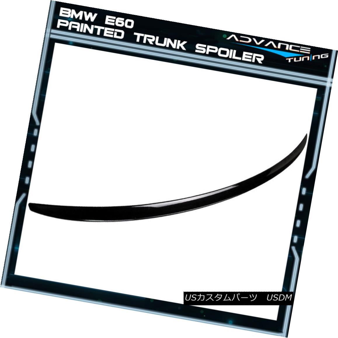 エアロパーツ 04-10 BMW 5 Series E60 Sedan M3 Trunk Spoiler OEM Painted Color #668 Jet Black 04-10 BMW 5シリーズE60セダンM3トランク・スポイラーOEM塗装カラー＃668ジェット・ブラック 【並行輸入品】｜カスタムパーツ WORLD倉庫