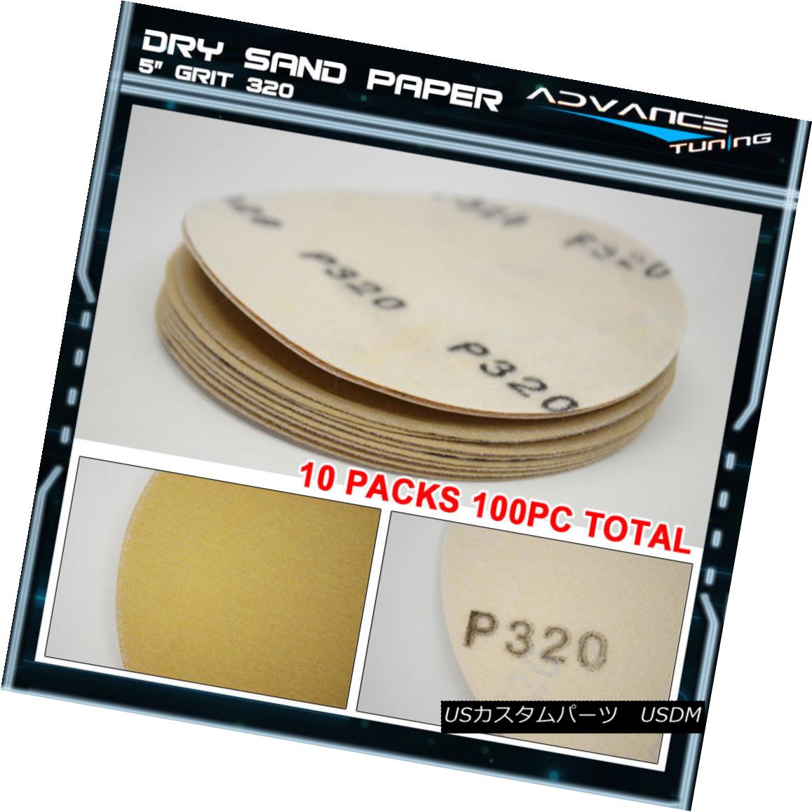 エアロパーツ Disc 320 Grit 5 Auto Sanding Paper Sheets Repair Sandpaper Magic Tape 100PCS ディスク320グリット5自動サンディングペーパーシート修復サンドペーパーマジックテープ100PCS 【並行輸入品】