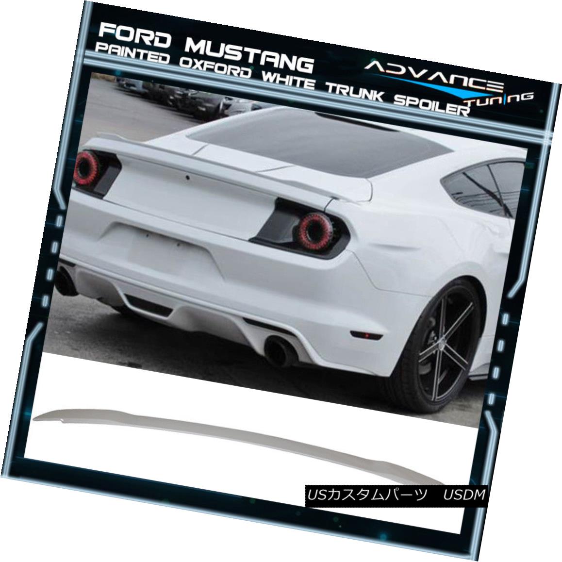 エアロパーツ 15-18 Ford Mustang GT Trunk Spoiler OEM Painted Color Oxford White 15-18フォードマスタングGTトランクスポイラーOEM塗装色オックスフォードホワイト 【並行輸入品】｜カスタムパーツ WORLD倉庫