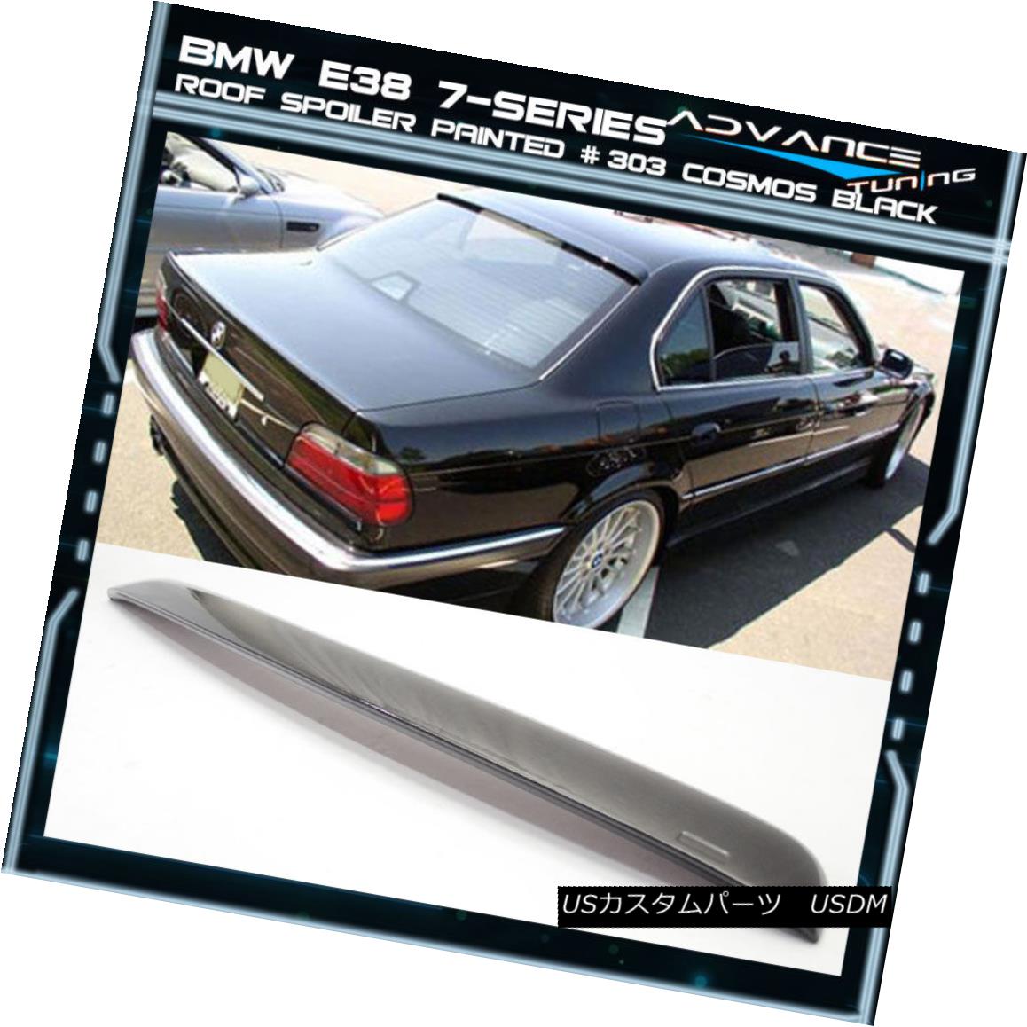 エアロパーツ 95-01 BMW E38 7-Series 4Dr Roof Spoiler OEM Painted Color # 303 Cosmos Black 95-01 BMW E38 7シリーズ4DrルーフスポイラーOEM塗装カラー＃303コスモスブラック 【並行輸入品】