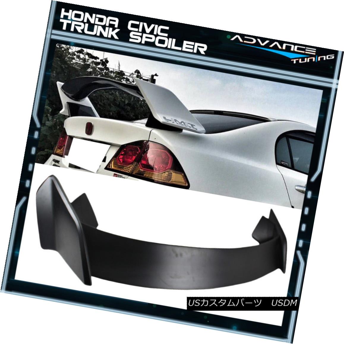 エアロパーツ Fits 06-11 Civic 8th Gen FA1 Sedan 4Dr Type R ABS Trunk Spoiler 10th Gen Look フィット06-11シビック第8世代FA1セダン4DrタイプR ABSトランクスポイラー第10世代ルック 【並行輸入品】｜カスタムパーツ WORLD倉庫 109,340円