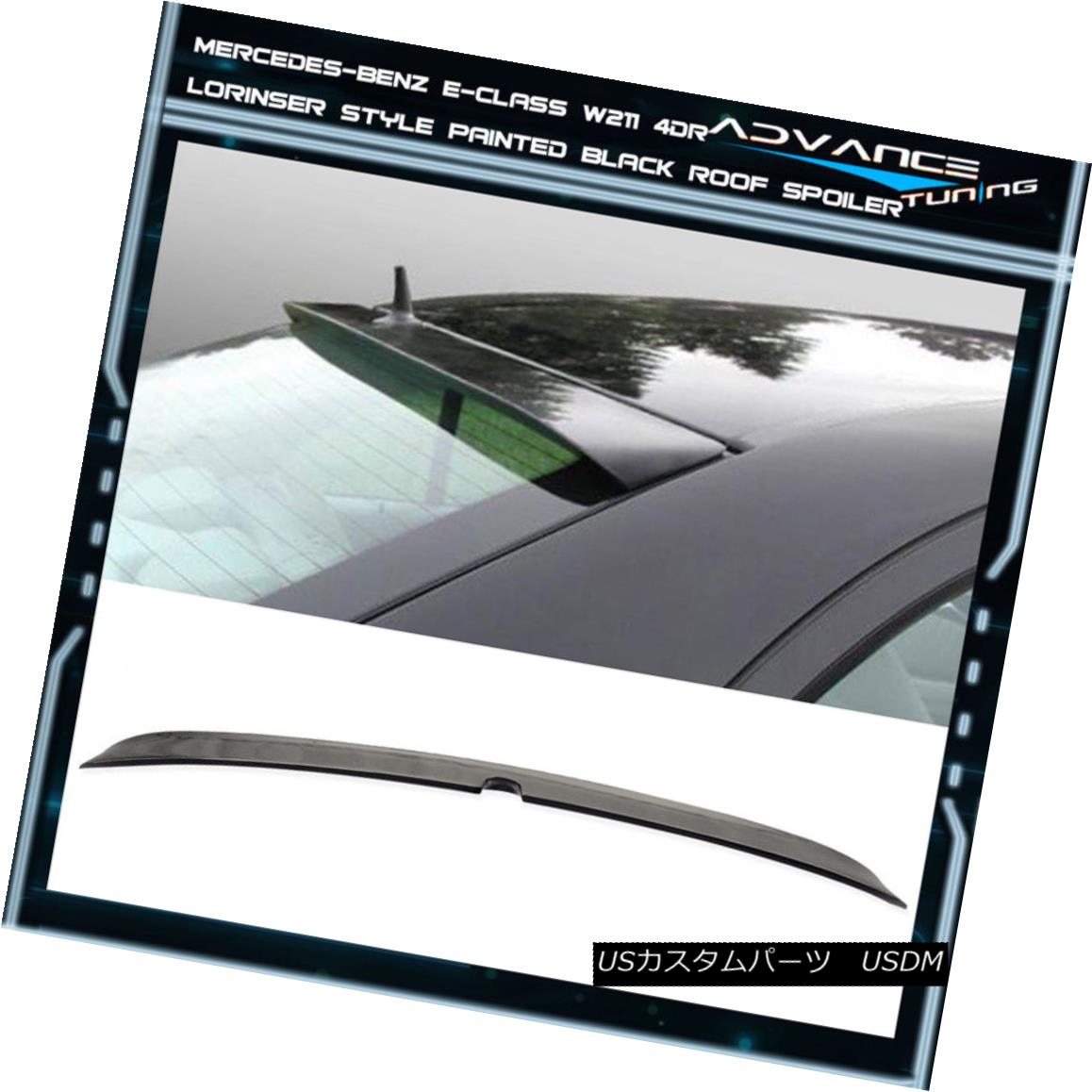 エアロパーツ 03-05 Mercedes Benz E-Class W211 4Dr Roof Spoiler OEM Painted Color # 040 Black 03-05メルセデスベンツEクラスW211 4DrルーフスポイラーOEM塗装カラー＃040ブラック 【並行輸入品】
