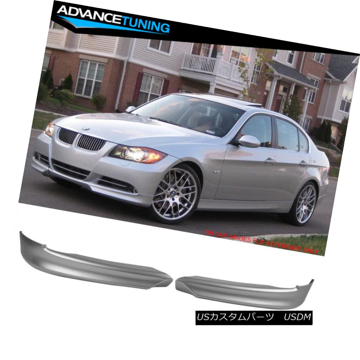 エアロパーツ Fits 05-08 E90 Front Bumper Splitter OEM Painted #354 Titanium Silver Metallic フィット05-08 E90フロントバンパースプリッターOEM塗装＃354チタンシルバーメタリック 【並行輸入品】