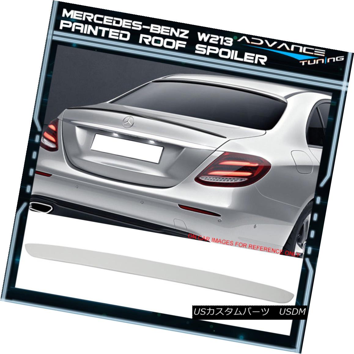 エアロパーツ 17-18 Benz E Class W213 Sedan OE Roof Spoiler OEM Painted Color #149 Polar White 17-18ベンツEクラスW213セダンOEルーフスポイラーOEM塗装カラー＃149ポーラーホワイト 【並行輸入品】