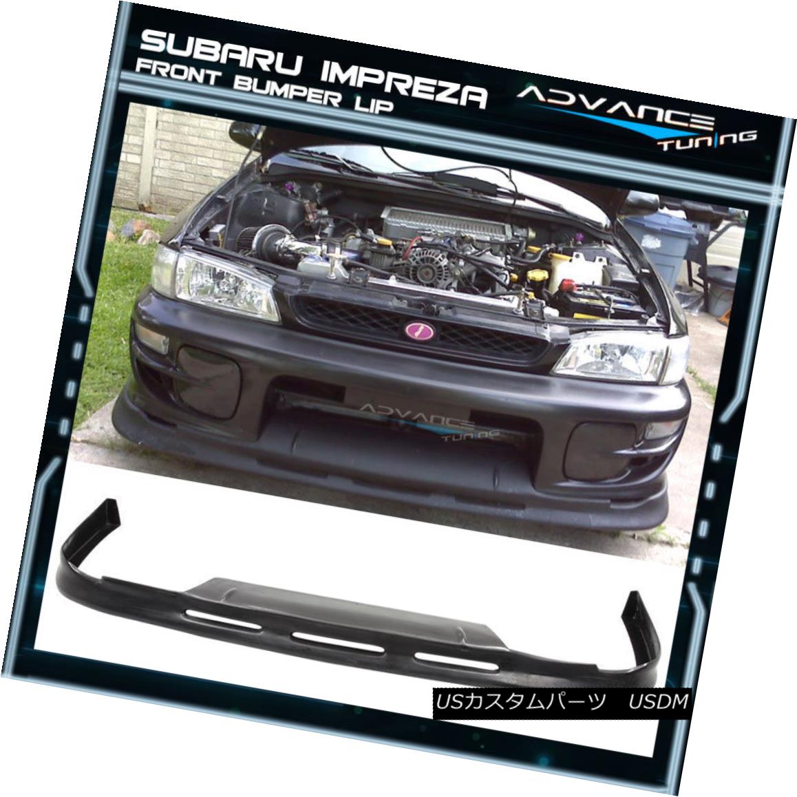エアロパーツ Fit For 97-01 Subaru Impreza WRX Front Bumper Lip Spoiler Urethane PU 97-01に適合するスバルインプレッサWRXフロントバンパーリップスポイラーウレタンPU 【並行輸入品】|カスタムパーツ WORLD倉庫