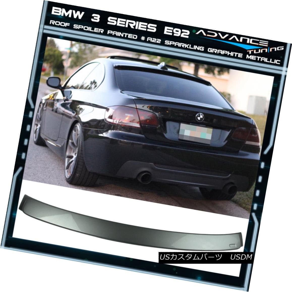 エアロパーツ 07-13 3 Series E92 AC Roof Spoiler OEM Painted Sparkling Graphite Metallic # A22 07-13 3シリーズE92 ACルーフスポイラーOEM塗装スパークリンググラファイトメタリック＃A22 【並行輸入品】