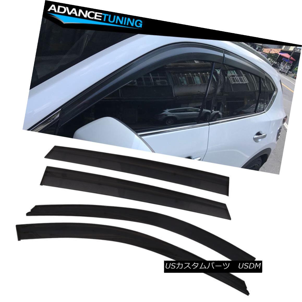 エアロパーツ Fits 17-18 Mazda CX5 Polycarbonate Window Visors 4Pc フィット17-18マツダCX5ポリカーボネートウィンドウバイザー4Pc 【並行輸入品】｜カスタムパーツ WORLD倉庫