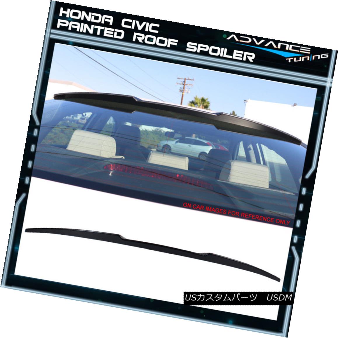 エアロパーツ 16-18 Civic Sedan Roof Spoiler OEM Painted Color #B607M Cosmic Blue Metallic 16-18シビックセダンルーフスポイラーOEM塗装色＃B607Mコスミックブルーメタリック 【並行輸入品】