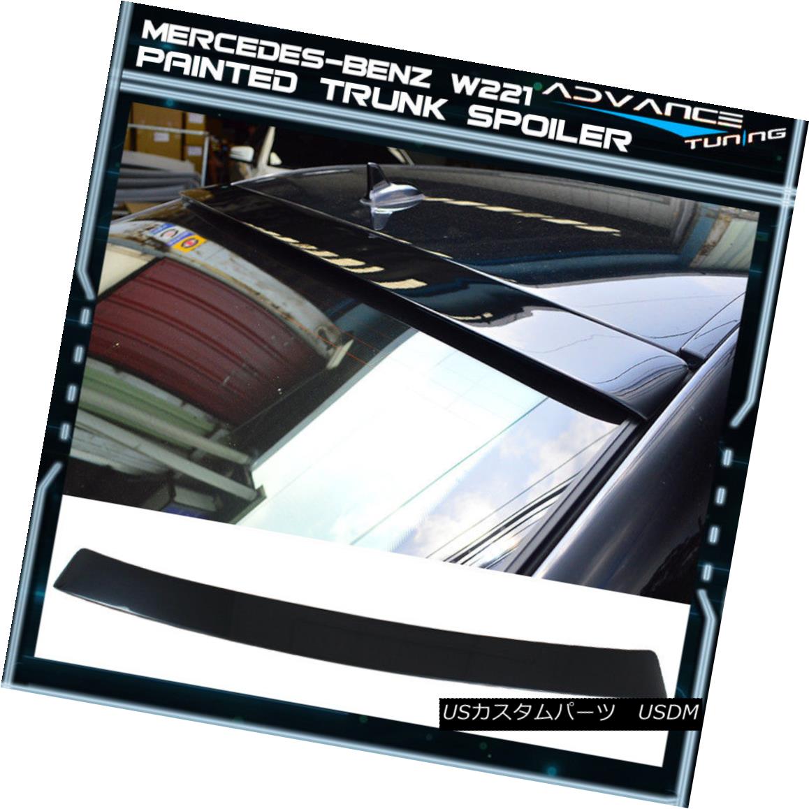 エアロパーツ 07-13 Benz W221 4D Sedan Roof Spoiler OEM Painted Color #755 Steel Gray Metallic 07-13ベンツW221 4DセダンルーフスポイラーOEM塗装カラー＃755スチールグレーメタリック 【並行輸入品】