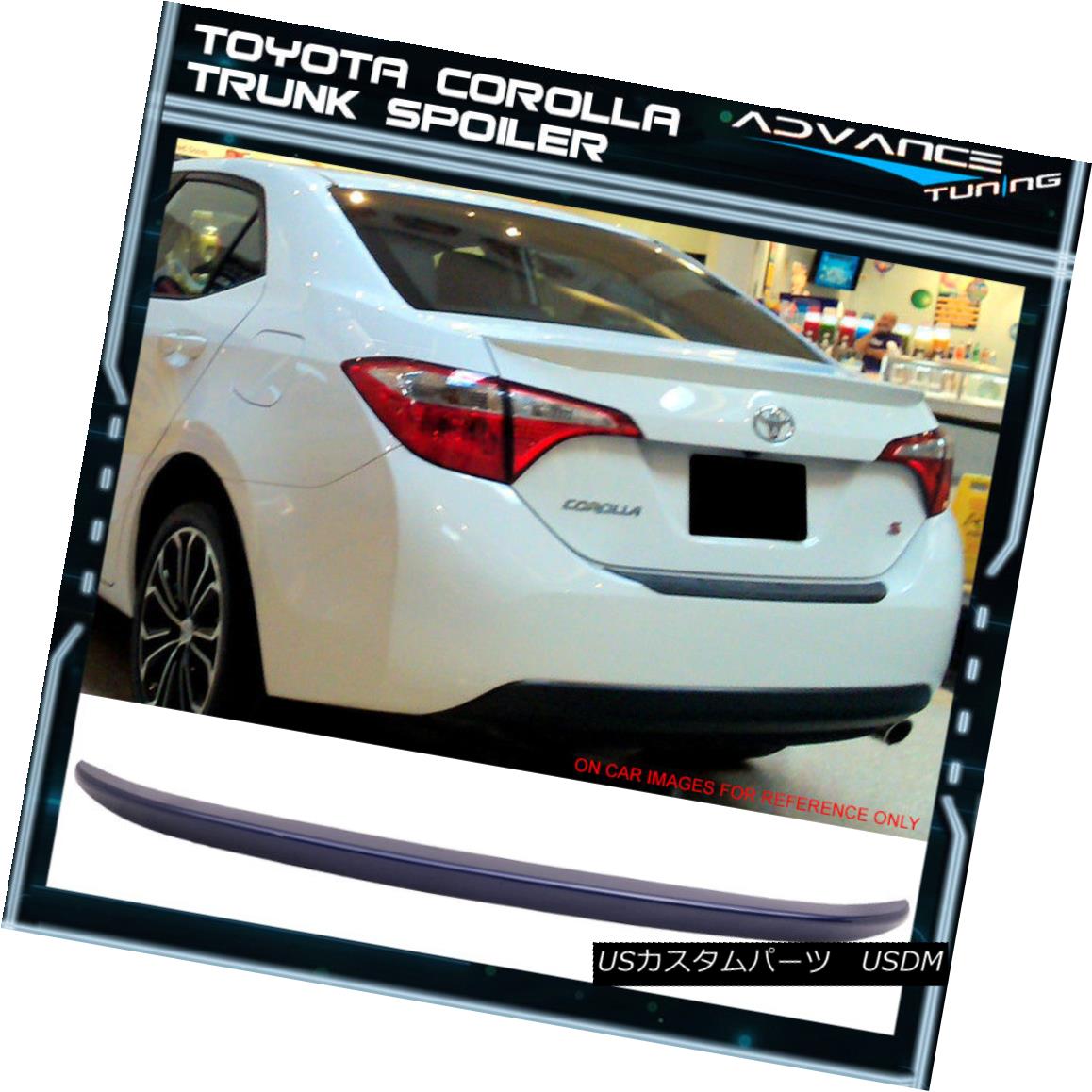 エアロパーツ Fits 14-17 Toyota Corolla OE Style Trunk Spoiler Painted #8W7 Dark Blue Metallic フィット14-17トヨタカローラOEスタイルトランクスポイラー＃8W7ダークブルーメタリック塗装 【並行輸入品】｜カスタムパーツ WORLD倉庫 102,190円