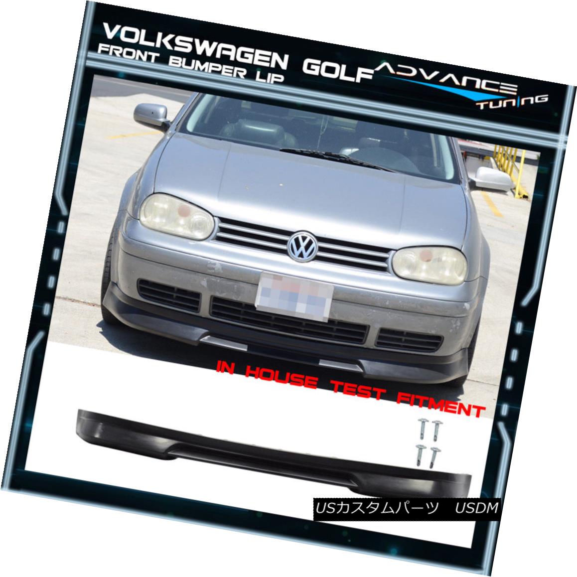 エアロパーツ For 99-04 Volkswagen VW Golf Mk4 Mkiv P3 Style Front Bumper Lip Unpainted Black 99-04フォルクスワーゲンVWゴルフMk4 Mkiv P3スタイルフロントバンパーリップ未塗装黒 【並行輸入品】