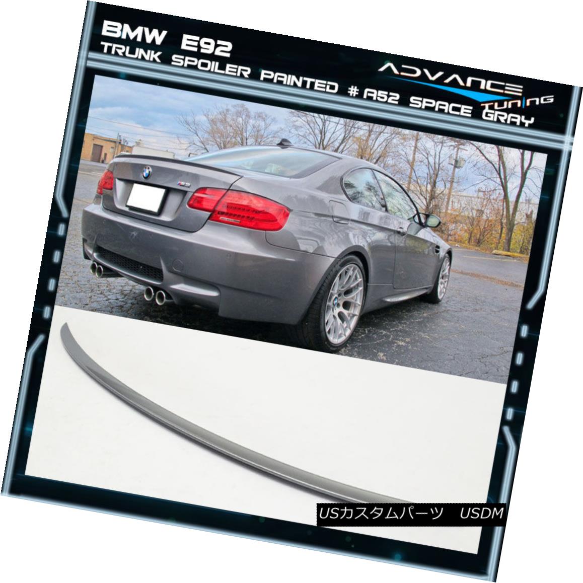 エアロパーツ 07-13 BMW E92 Trunk Spoiler OEM Painted Color # A52 Space Gray 07-13 BMW E92トランク・スポイラーOEM塗装カラー＃A52スペースグレー 【並行輸入品】