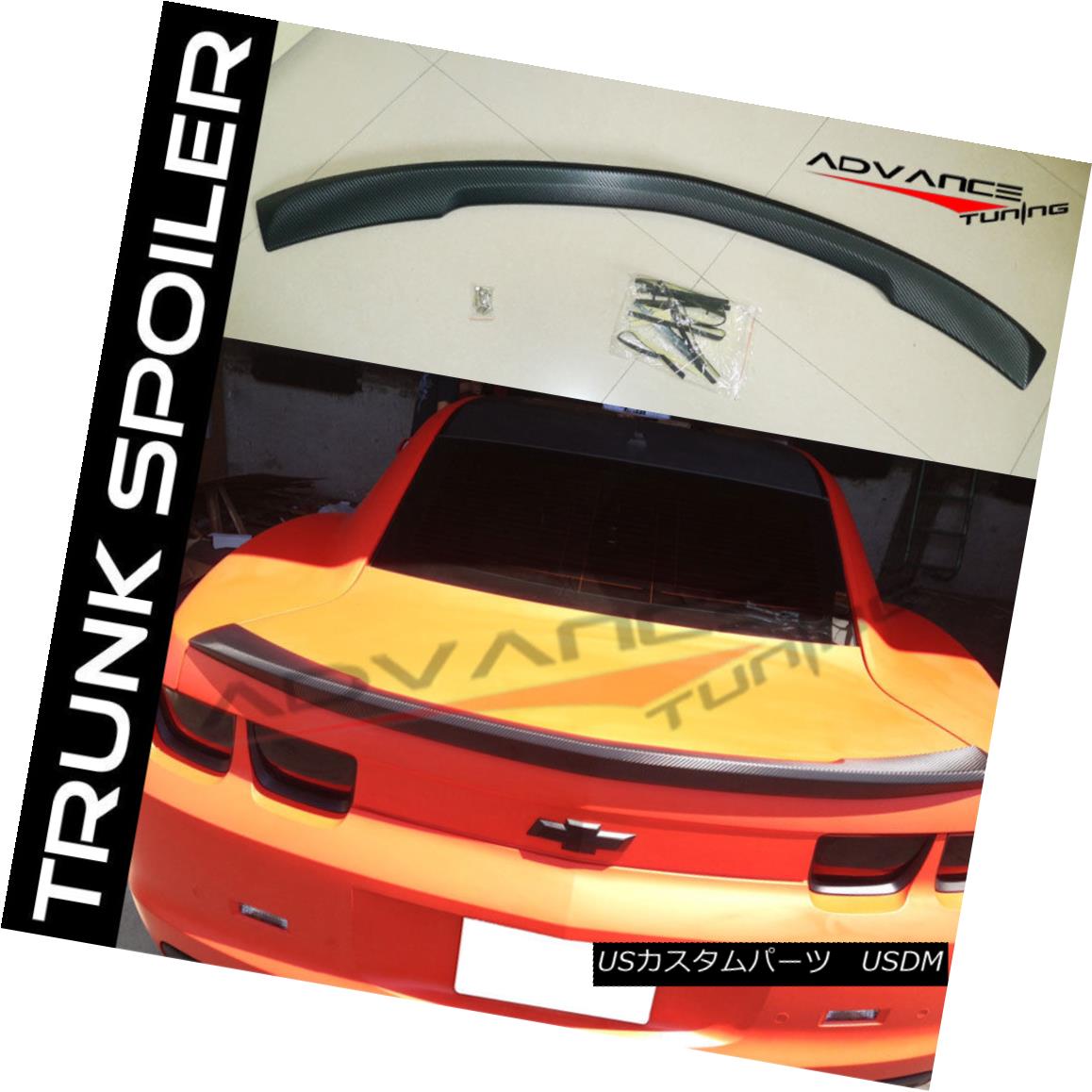 エアロパーツ Fits 10-13 Chevrolet Camaro OE 4D Vinyl Wrap CF Duck Trunk Lip Spoiler Wing フィット10-13シボレーカマロOE 4DビニールラップCFダックトランクリップスポイラーウィング 【並行輸入品】|カスタムパーツ WORLD倉庫