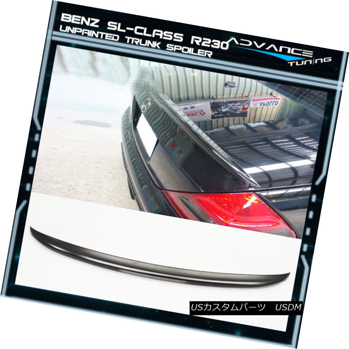 エアロパーツ 03-11 Benz SL-Class 2Dr R230 Unpainted ABS Rear Trunk Spoiler 03-11ベンツSLクラス2Dr R230未塗装ABSリアトランク・スポイラー 【並行輸入品】