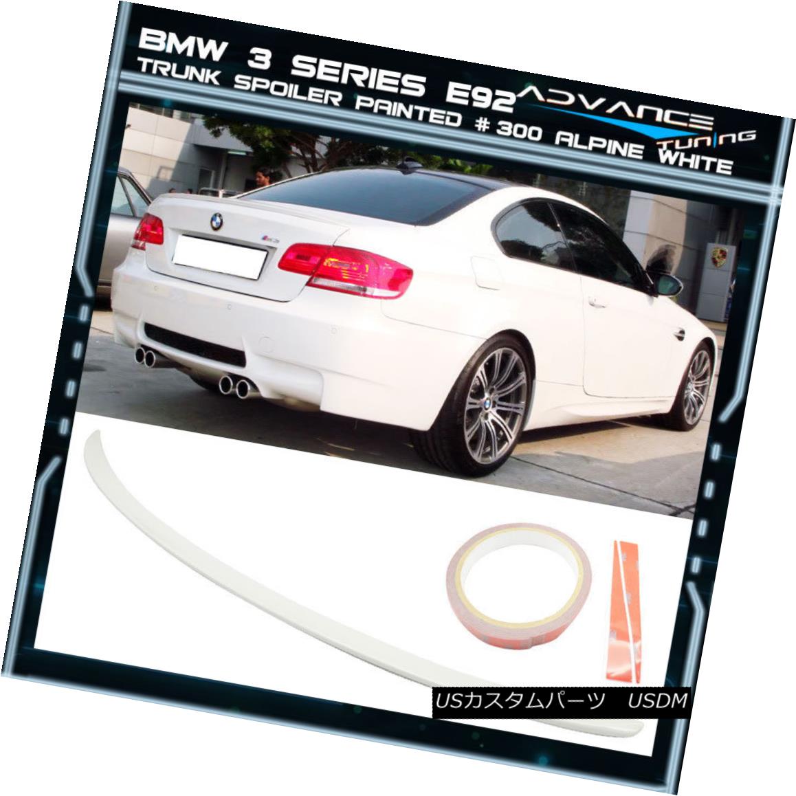 エアロパーツ 07-13 BMW 3 Series E92 Trunk Spoiler OEM Painted Color # 300 Alpine White 07-13 BMW 3シリーズE92トランク・スポイラーOEM塗装カラー＃300アルパイン・ホワイト 【並行輸入品】