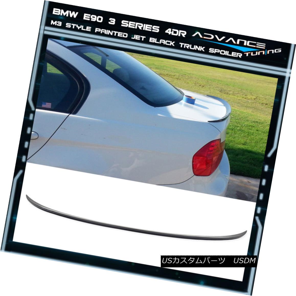 エアロパーツ 06-11 BMW 3-Series E90 M3 Style Trunk Spoiler OEM Painted Color # 668 Jet Black 06-11 BMW 3シリーズE90 M3スタイルトランク・スポイラーOEM塗装カラー＃668ジェットブラック 【並行輸入品】