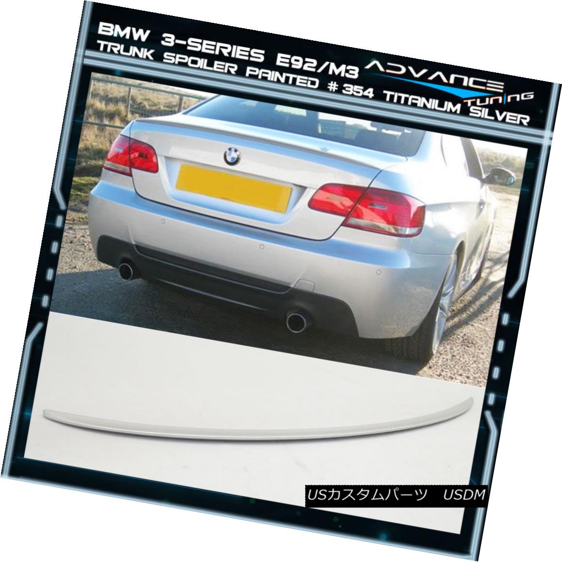 エアロパーツ 07-13 BMW 3-Series E92 Trunk Spoiler OEM Painted Color # 354 Titanium Silver 07-13 BMW 3シリーズE92トランク・スポイラーOEM塗装カラー＃354チタン・シルバー 【並行輸入品】
