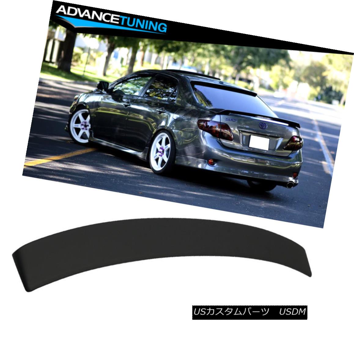 エアロパーツ Fits 09-13 Toyota Corolla Rear Roof Spoiler ABS Unpainted Black フィット09-13トヨタカローラリアルーフスポイラーABS未塗装ブラック 【並行輸入品】