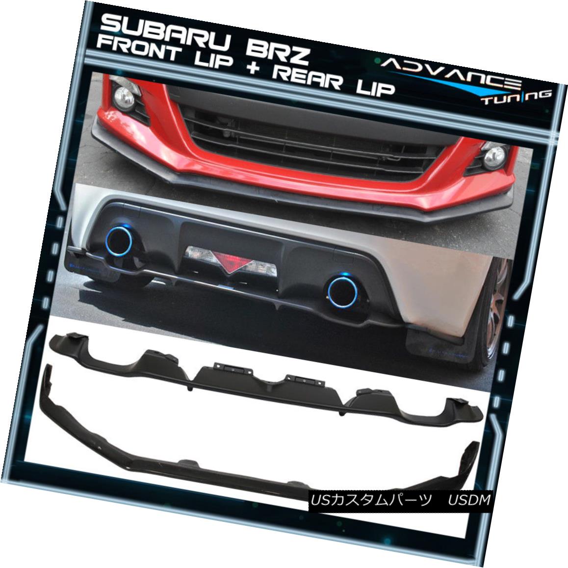エアロパーツ Fit For 13-16 Subaru BRZ STI Style Front PU Bumper Lip + BRZ OE Style Rear Lip 13-16スバルBRZ STIスタイルフロントPUバンパーリップ+ BRZ OEスタイルリアリップ 【並行輸入品】｜カスタムパーツ WORLD倉庫 106,150円