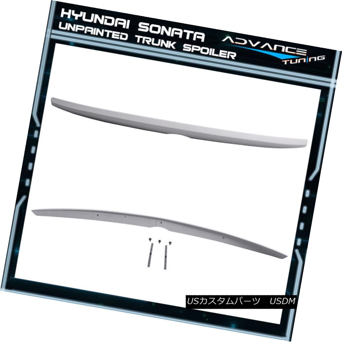 エアロパーツ 11-14 Fit For Hyundai Sonata Unpainted Trunk Spoiler Wing (ABS) 現代ソナタのための11-14のフィット未塗装のトランク・スポイラー・ウィング（ABS） 【並行輸入品】｜カスタムパーツ WORLD倉庫