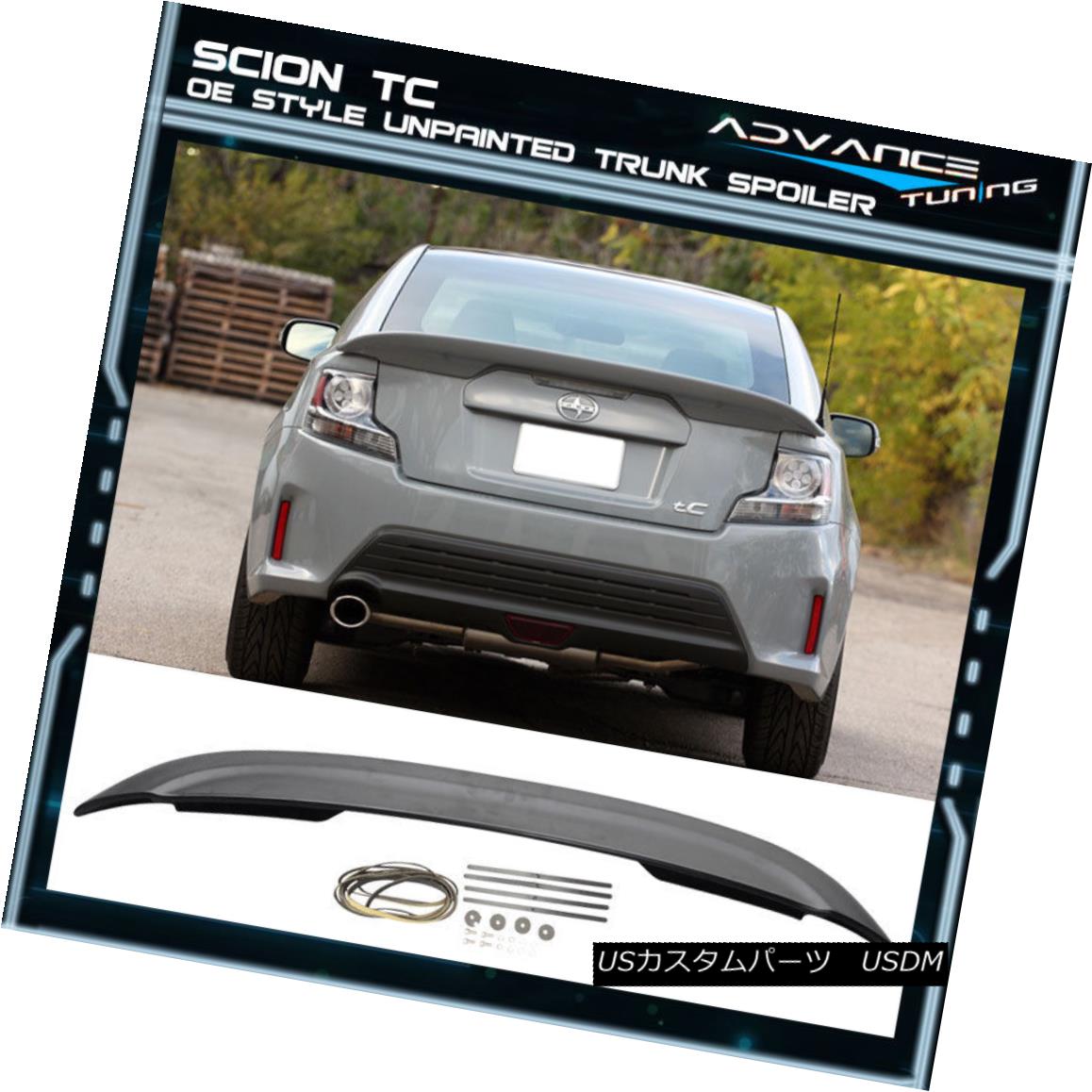 エアロパーツ 11-16 Scion tC OEM Factory Style Rear Trunk ABS Spoiler Unpainted Matte Wing 11-16シオンtC OEMファクトリースタイルリアトランクABSスポイラー無塗装マットウイング 【並行輸入品】
