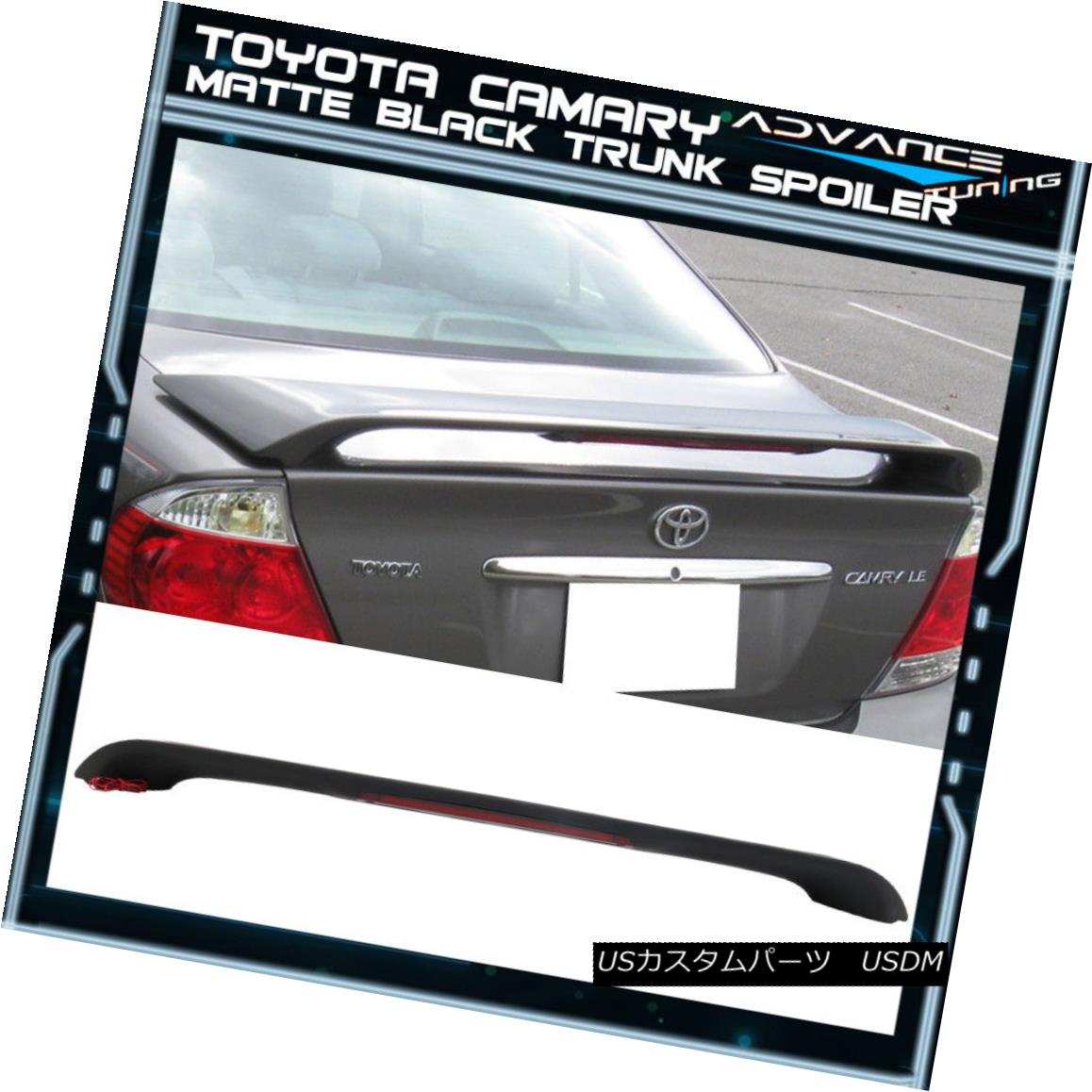 エアロパーツ Fits 02-06 Toyota Camry Flush Mount OE Matte Black Trunk Spoiler LED Light フィット02-06トヨタカムリフラッシュマウントOEマットブラックトランクスポイラーLEDライト 【並行輸入品】