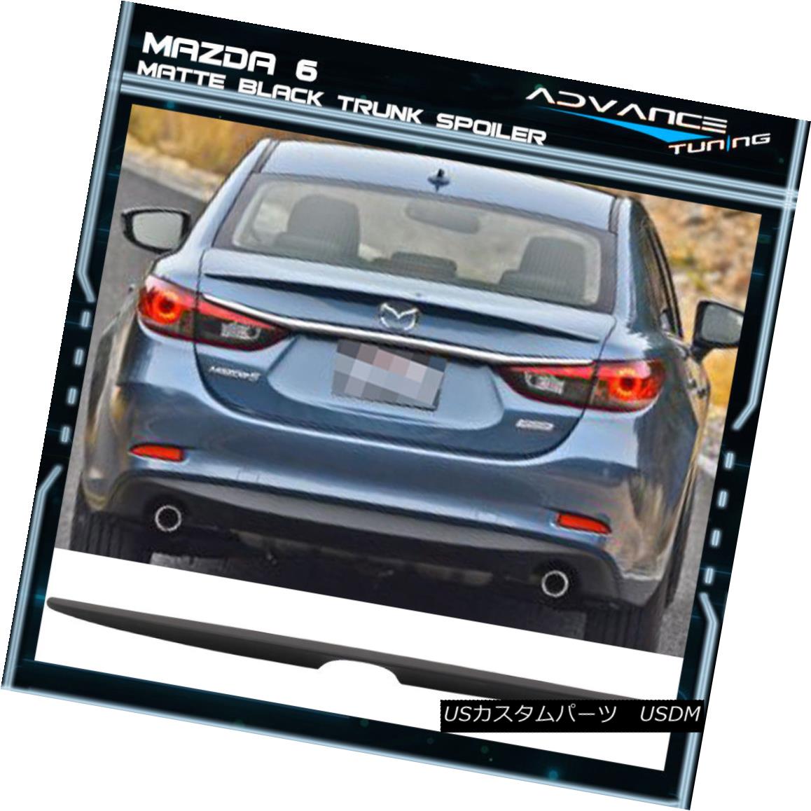 エアロパーツ Matte Black Fits 14-18 Mazda 6 Sedan OE Factory Style Flush Mount Trunk Spoiler マットブラックフィット14-18マツダ6セダンOEファクトリースタイルフラッシュマウントトランクスポイラー 【並行輸入品】|カスタムパーツ WORLD倉庫